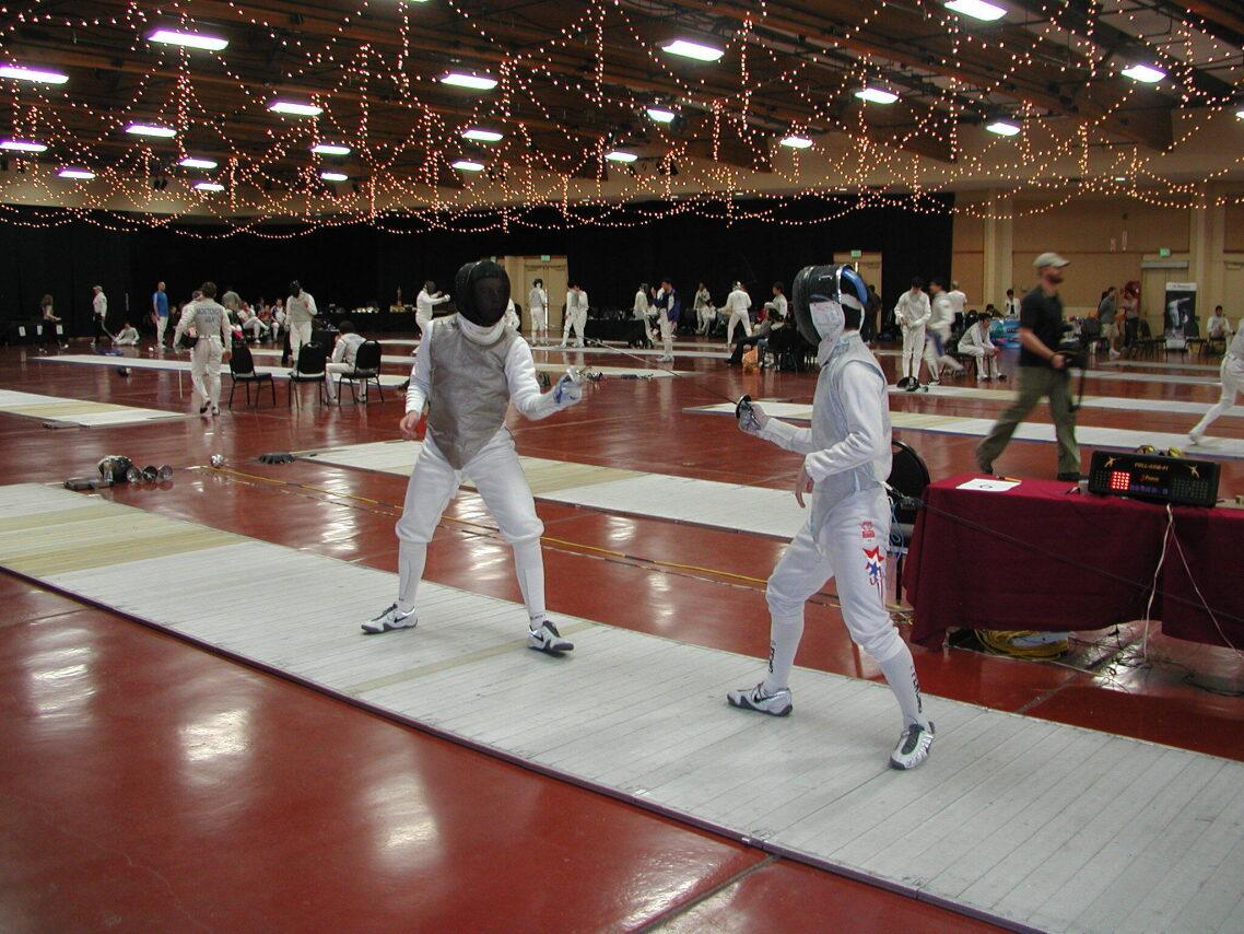 Exhibit Hall being used for a Fencing tournament.