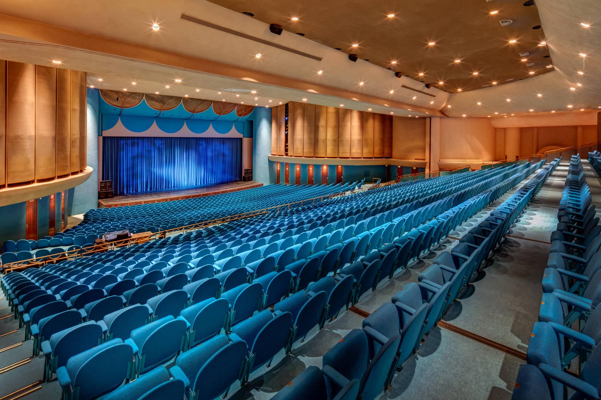 Interior view of Veterans' Memorial Auditorium from south east corner. 