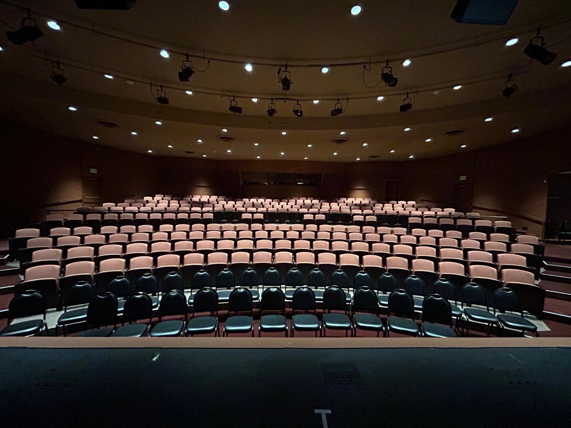View of the Showcase Theater seats from the stage.
