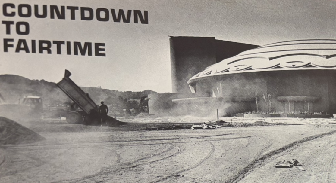 Veterans' Memorial Auditorium parking lot construction - 1971