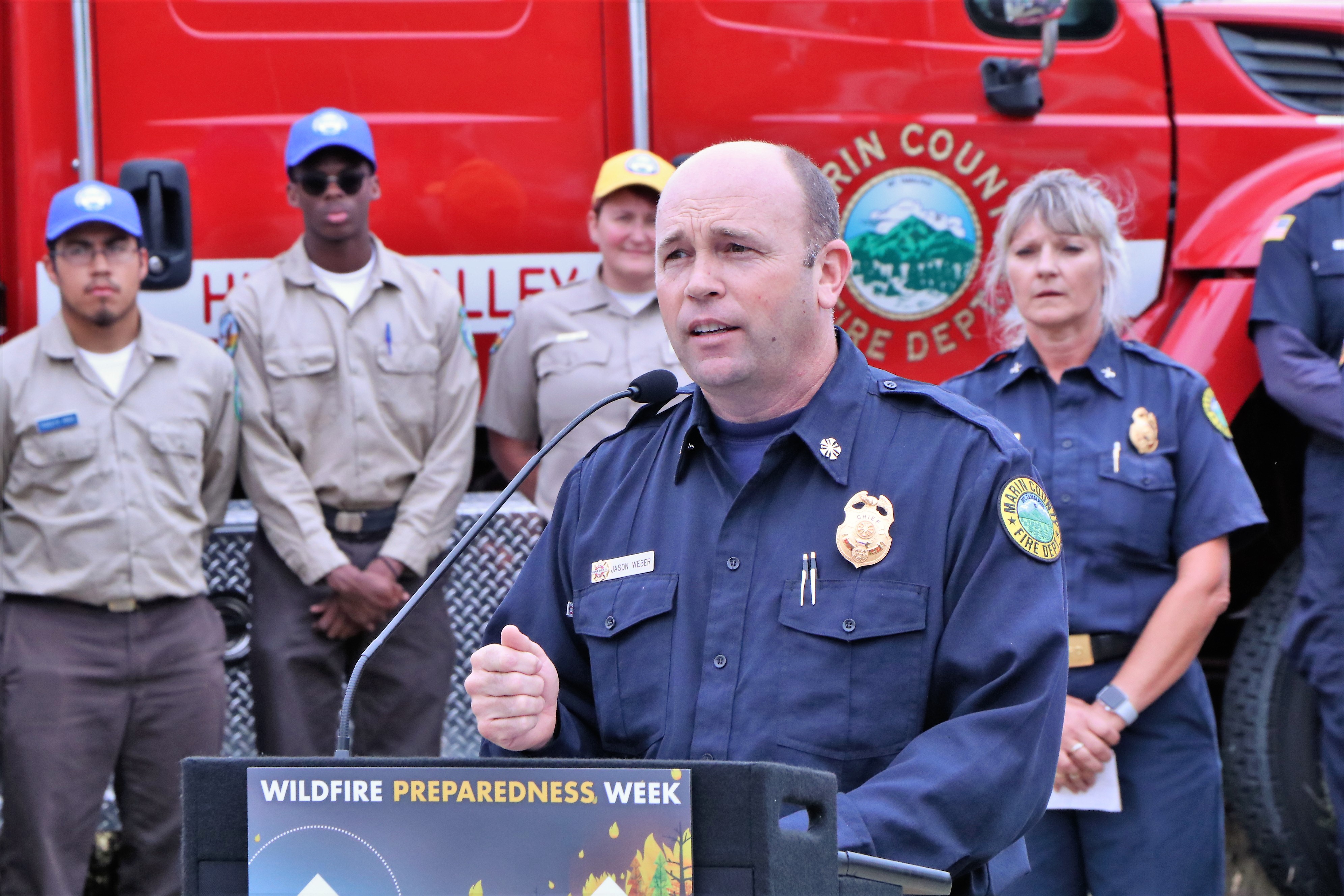 fire Chief Jason Weber speaks 