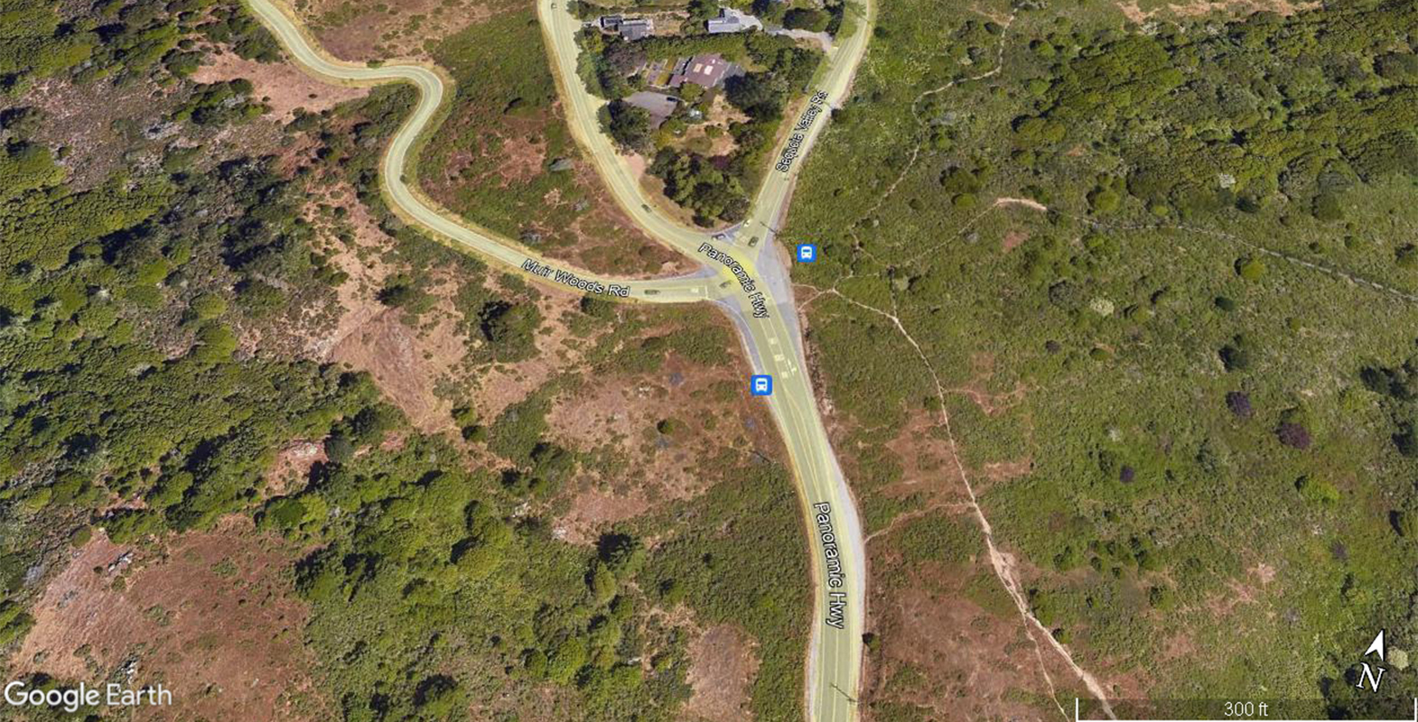 An aerial view of the Four Corners interserction.