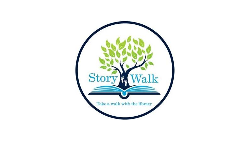 Artistic logo for StoryWalk program.