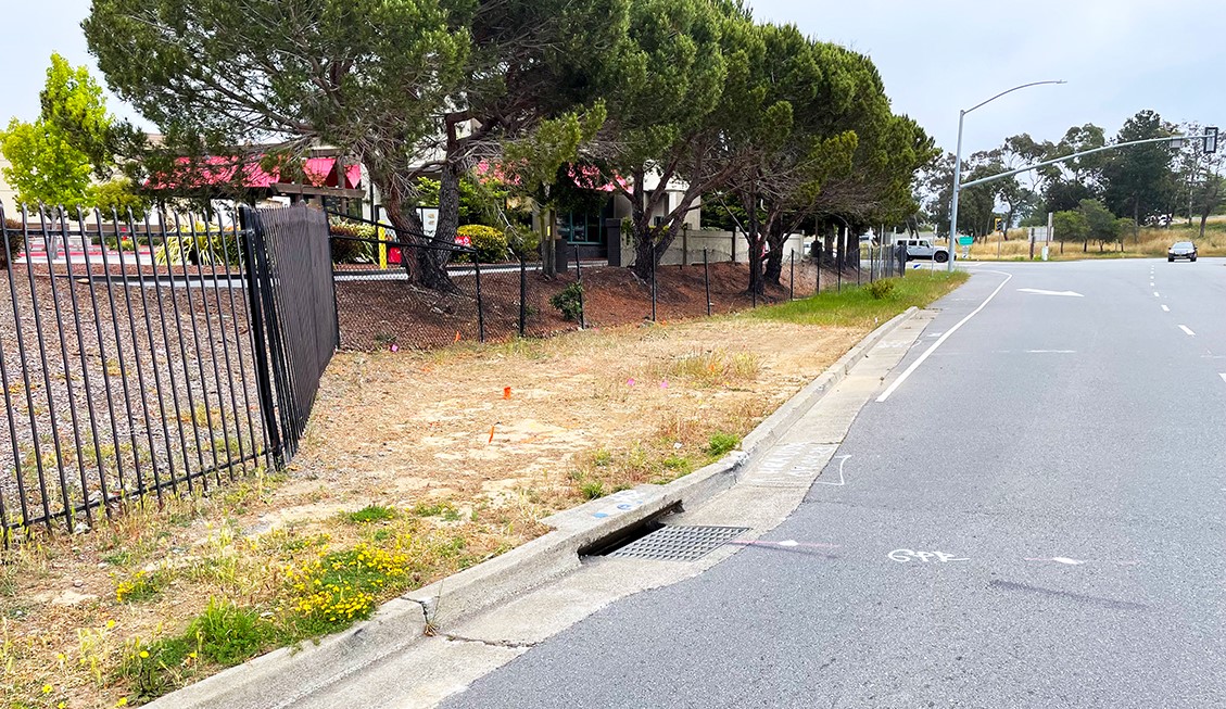 A piece of roadside land where the pumps will be located.