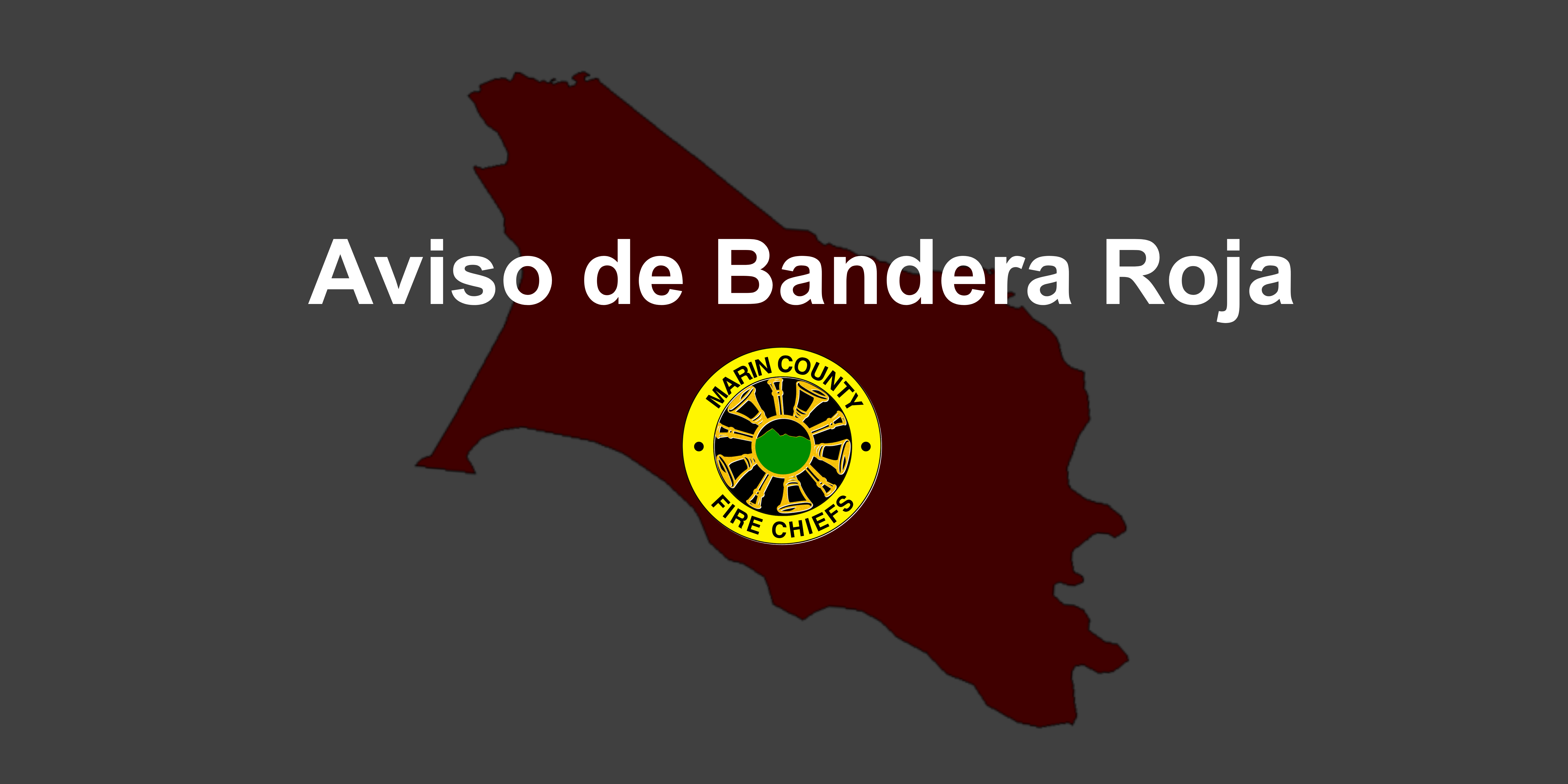 Red Flag Warning graphic in Spanish