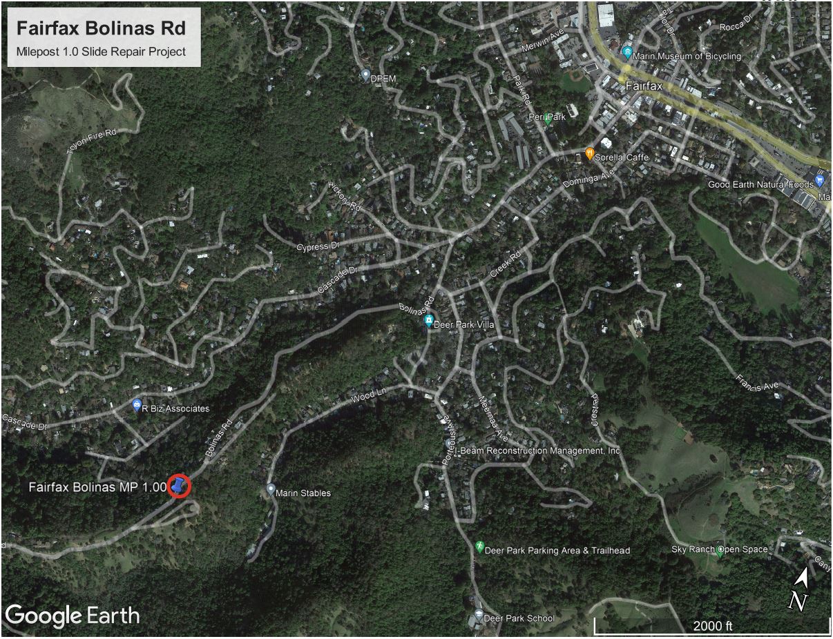 Bolinas road map, Sept. 2024.