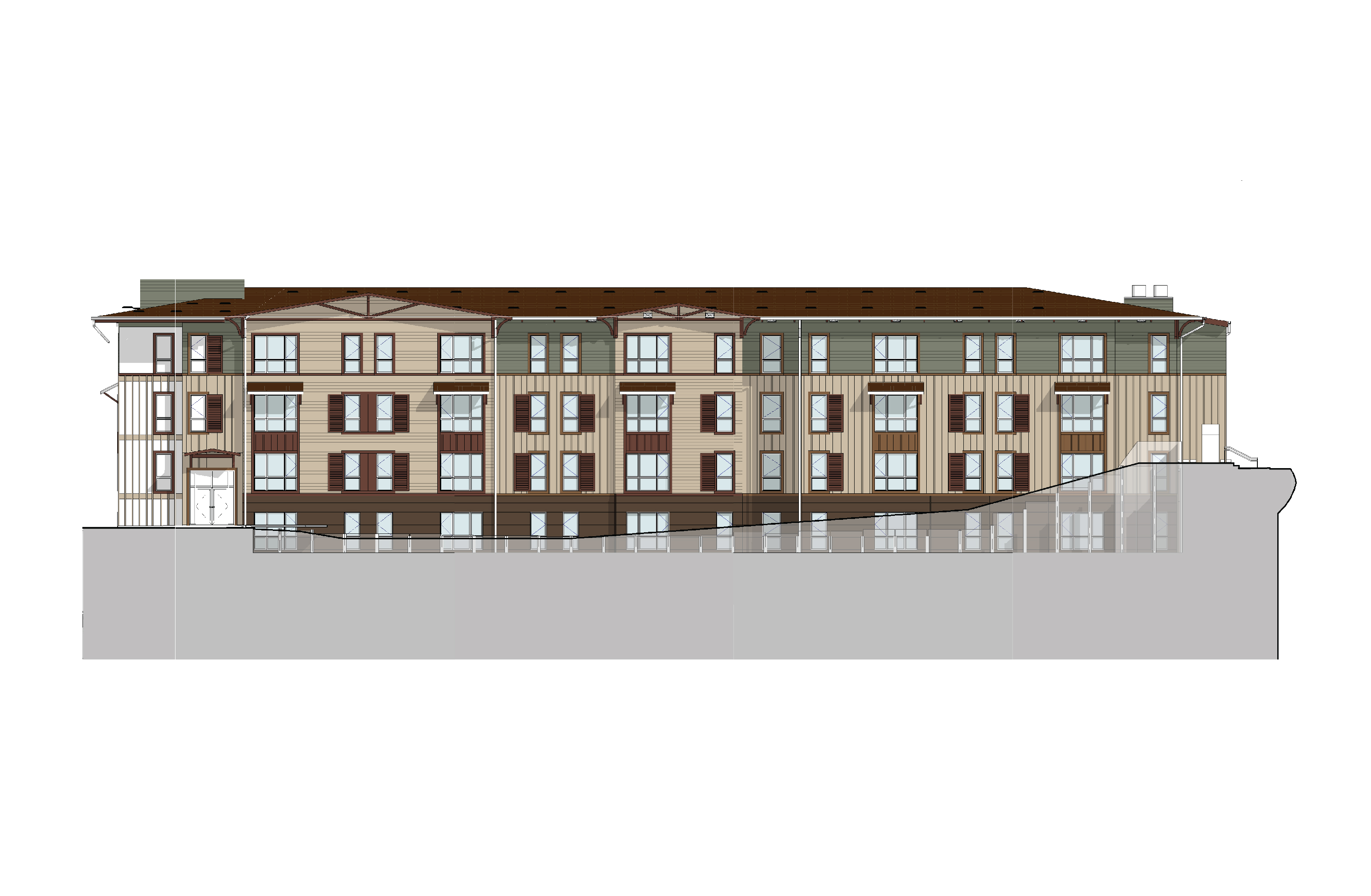 North Exterior Elevation of 825 Drake Avenue