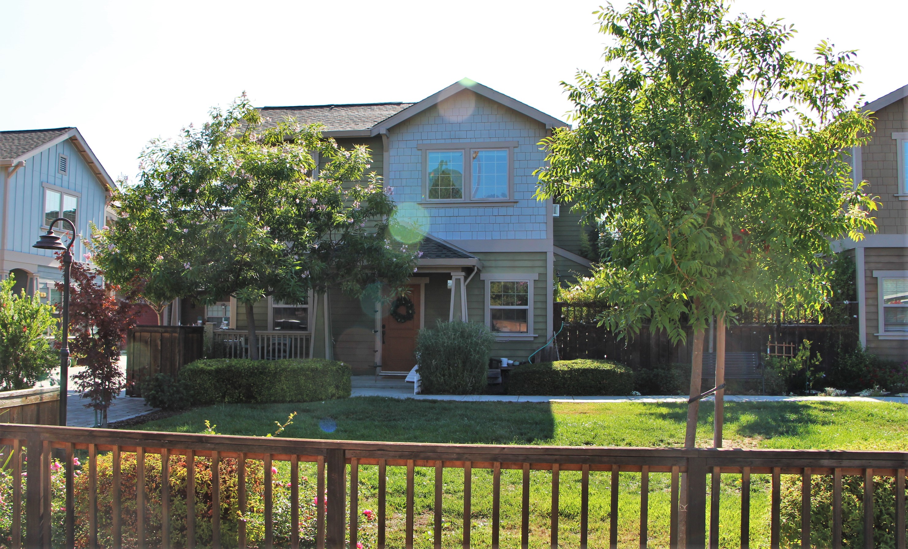 External view of a Habitat for Humanity housing complex in Novato.