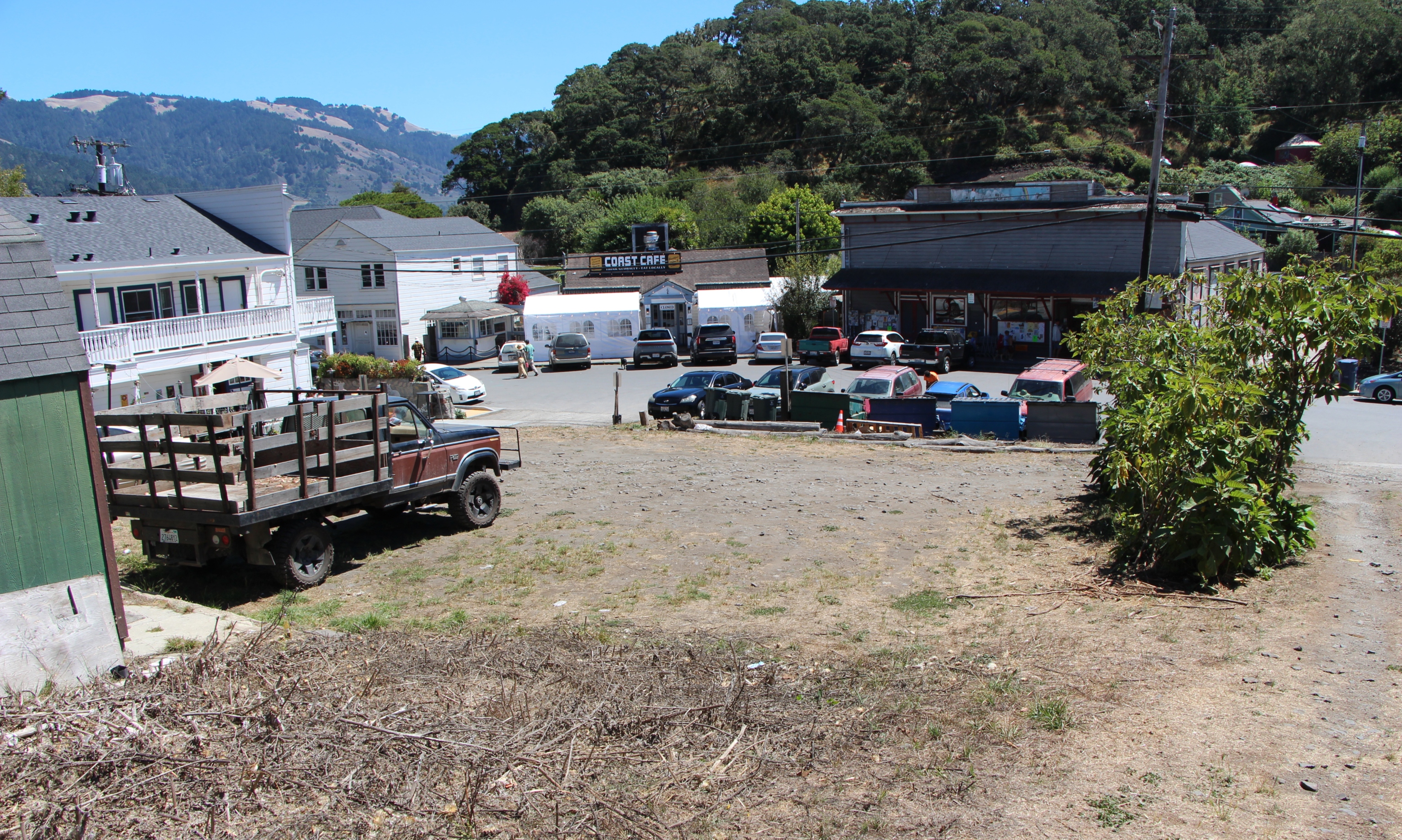 A piece of property in downtown Bolinas that is mentioned on the County's Housing Element for potential development.