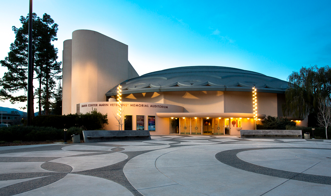 Exterior view of the Veterans' Memorial Auditorium.