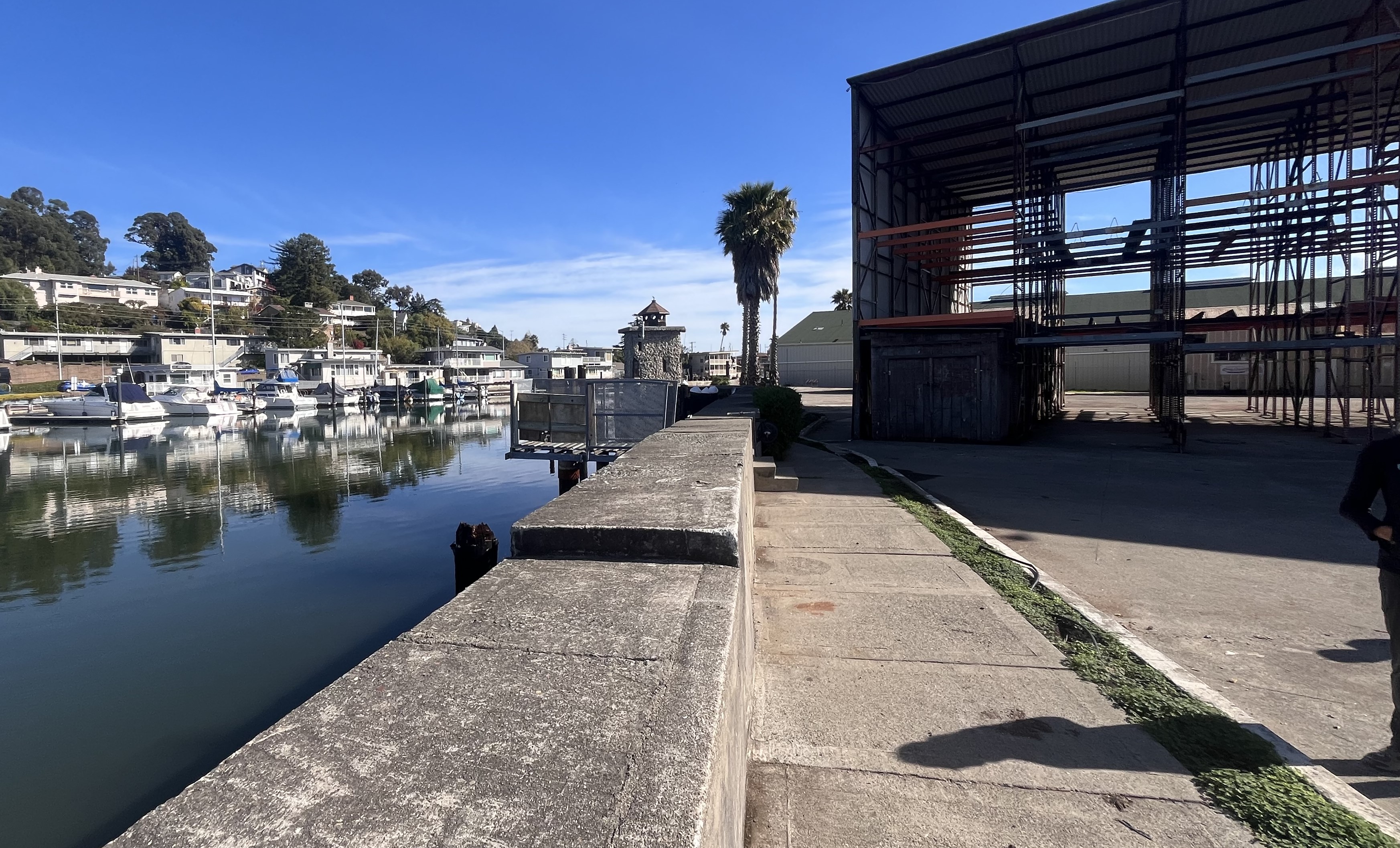 A view of the property next to the San Rafael Canal that is designated for a future park.