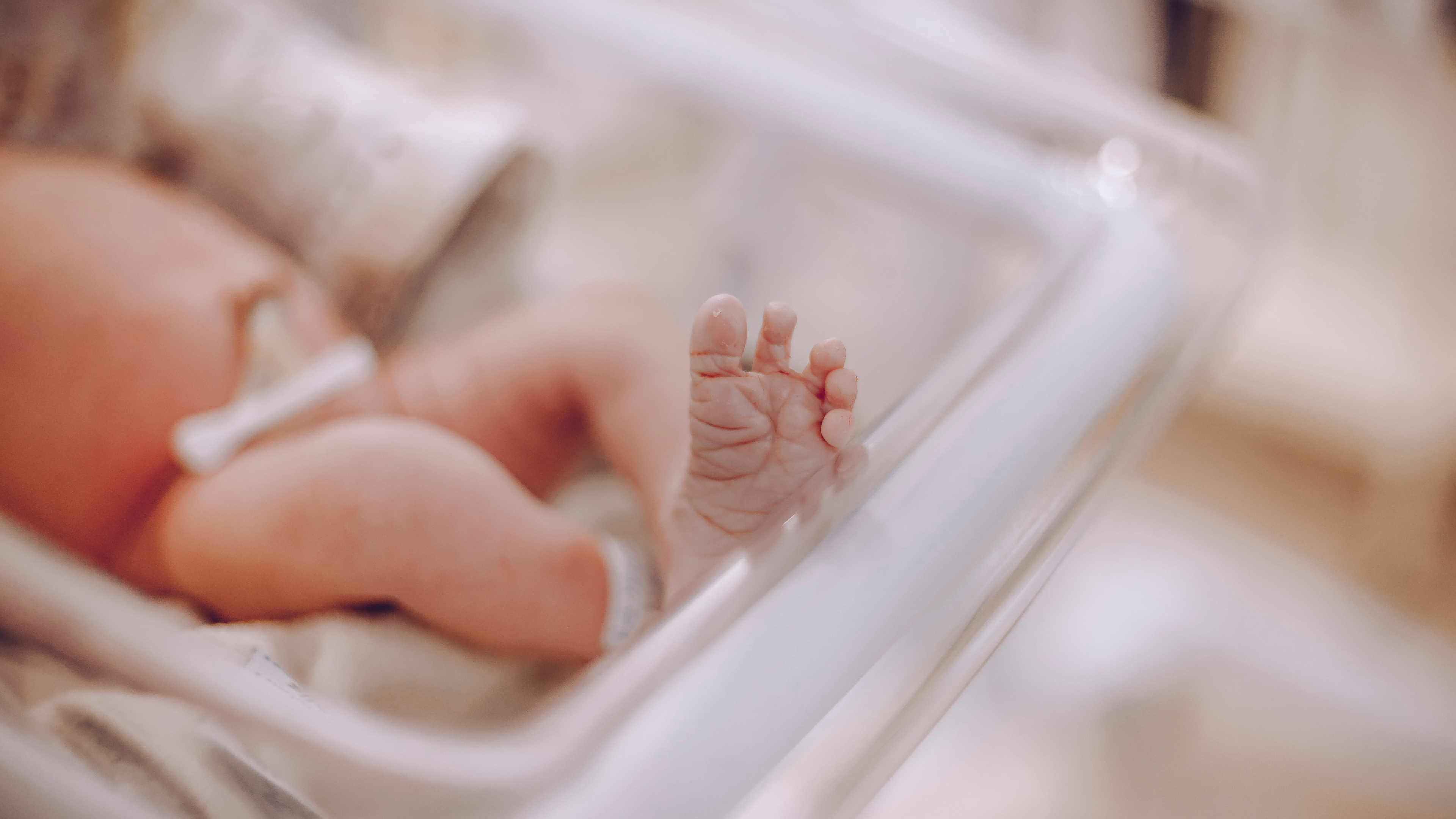 Image of a newborn baby's foot