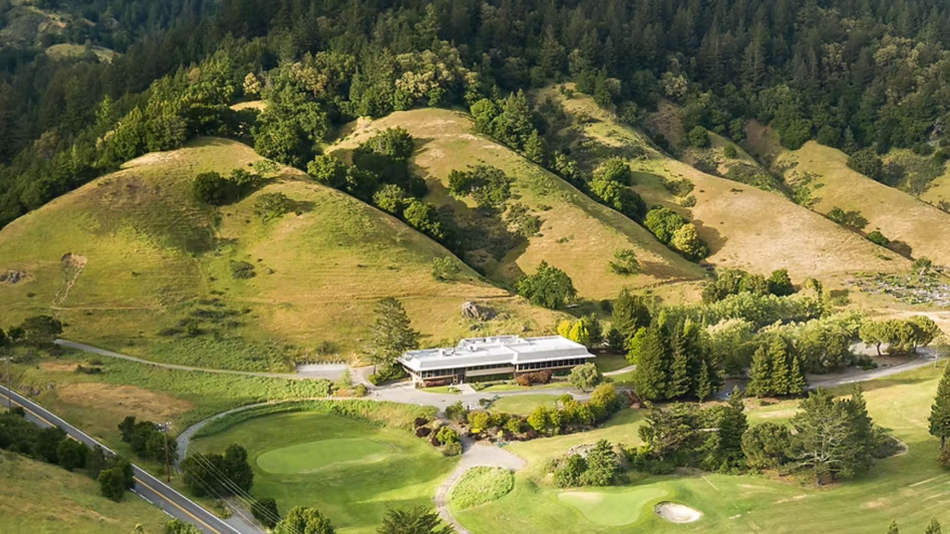 Aerial view of the site proposed for the Marin County Fire Department Headquarters