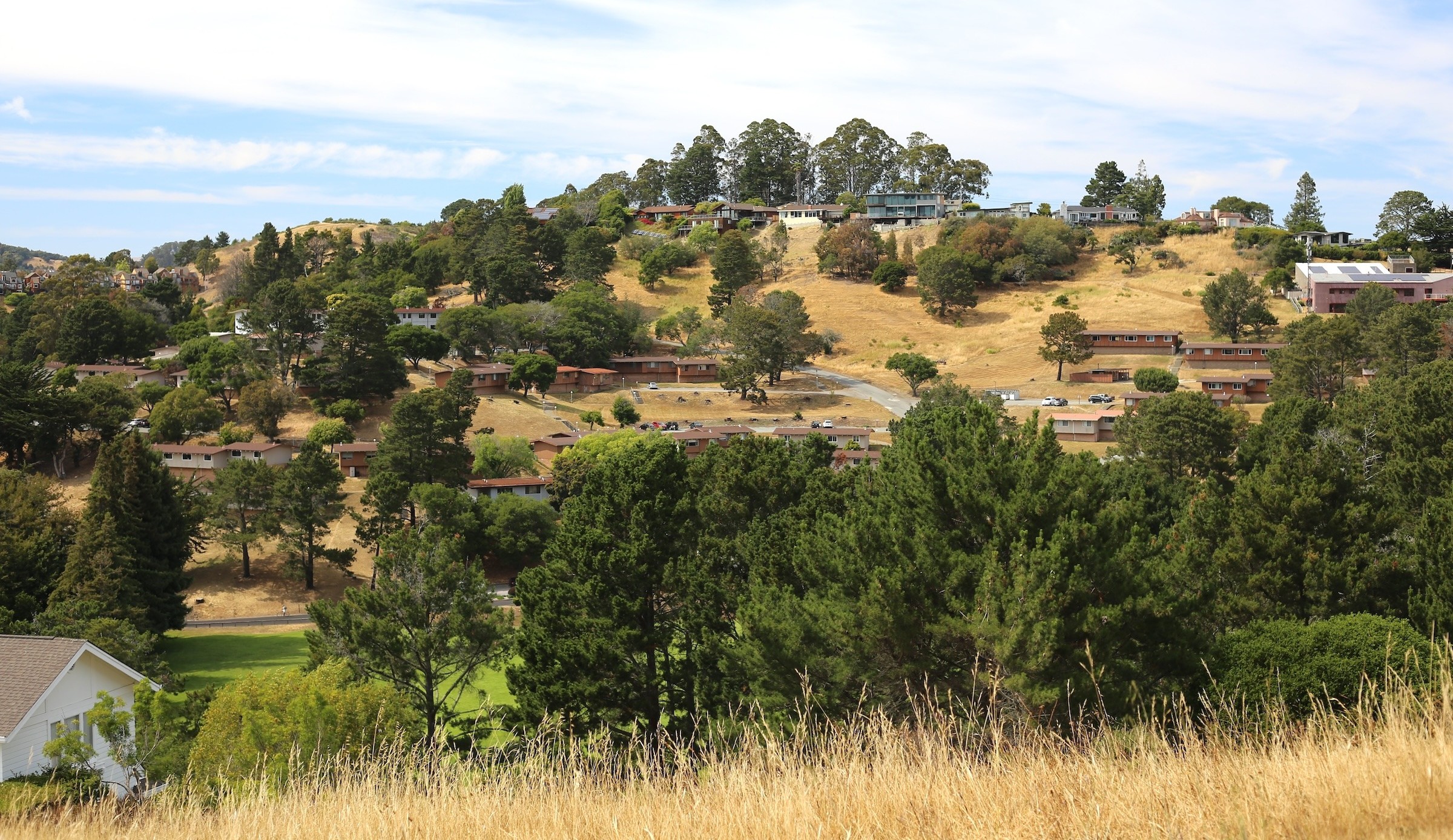 The former seminary property seen from a hilltop about a quarter mile away.
