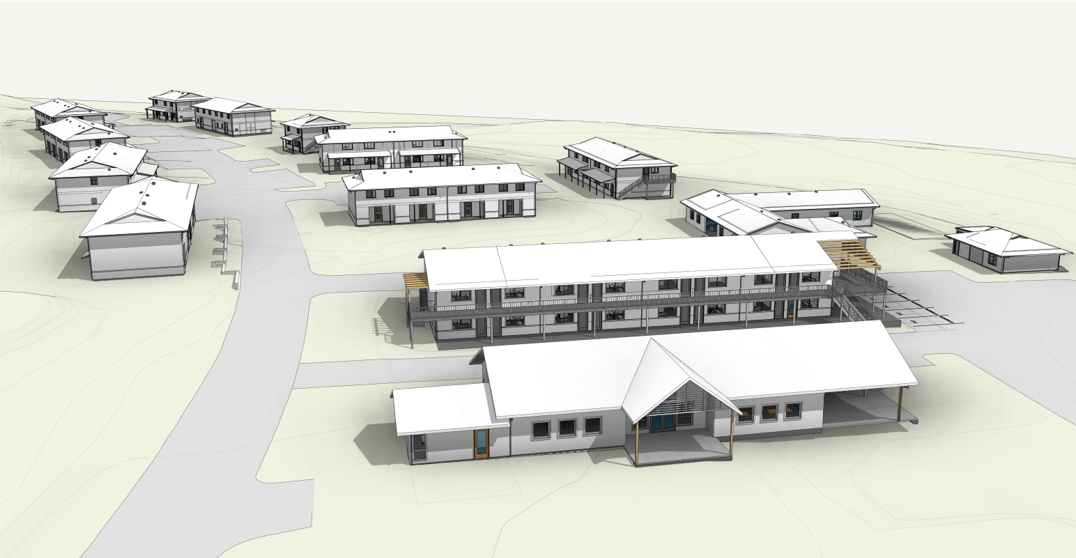 Architectural renderings of the affordable housing complex planned for Point Reyes Station.