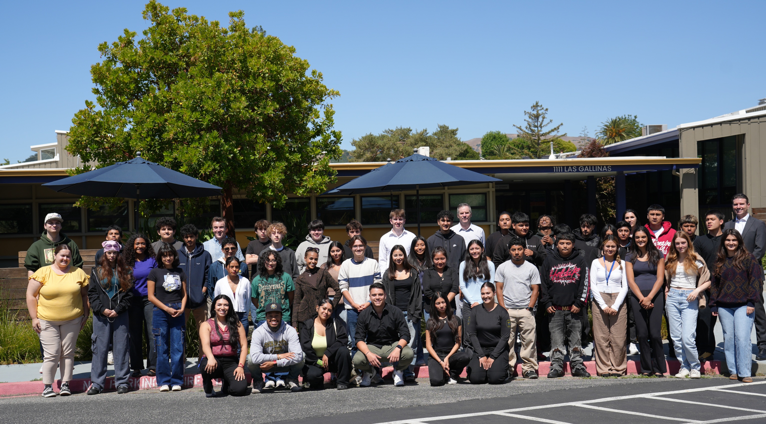 Several dozen Career Explorers pose during the 2025 internship campaign.