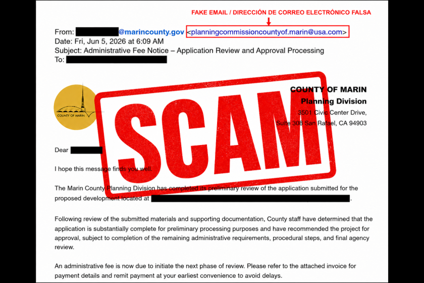 Scam email sent to residents 