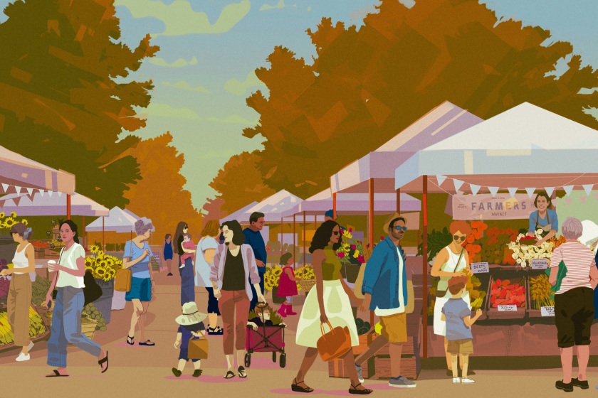 Architectural rendering of what the future farmers market will look like.