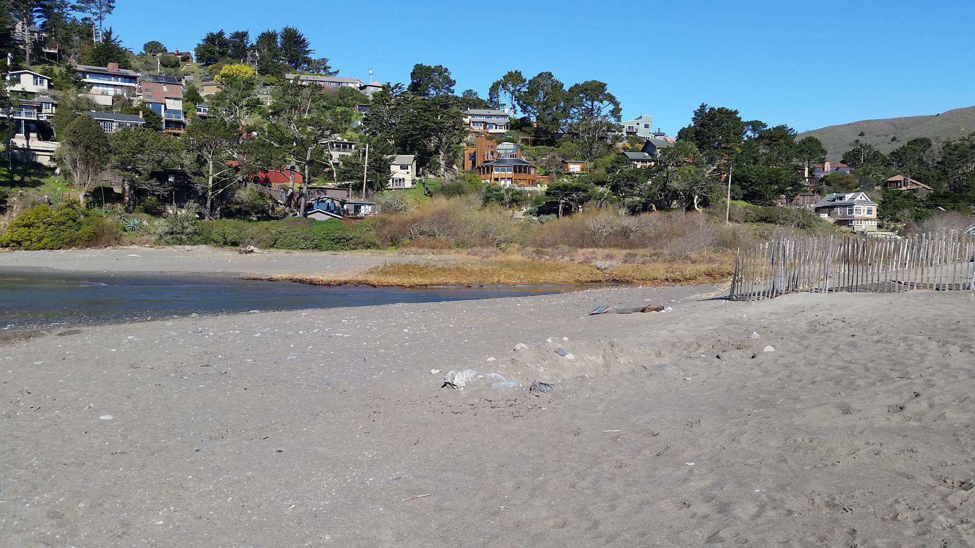 Muir Beach water sampling location Marin County.