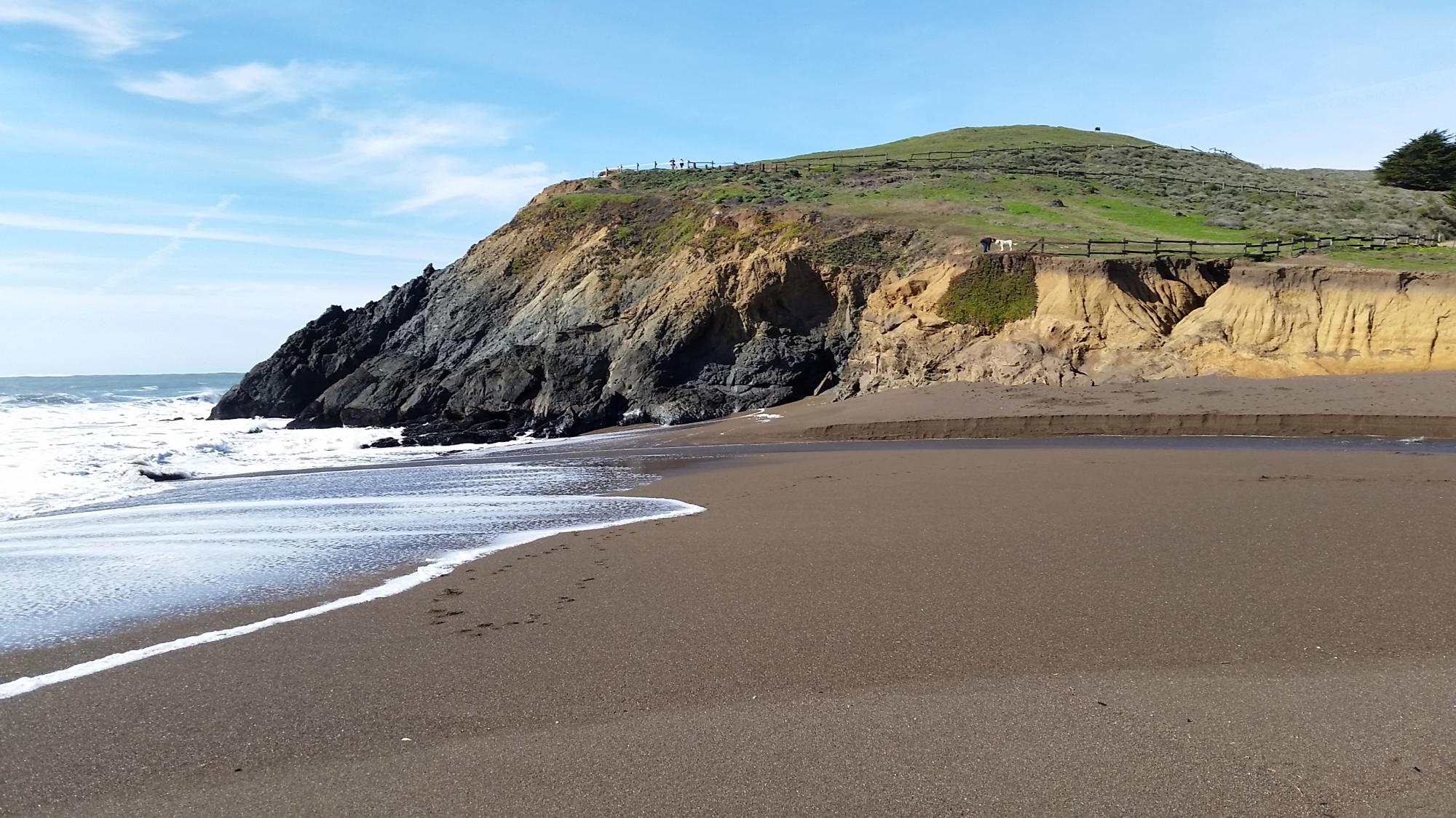 Rodeo Beach water sampling location Marin County.