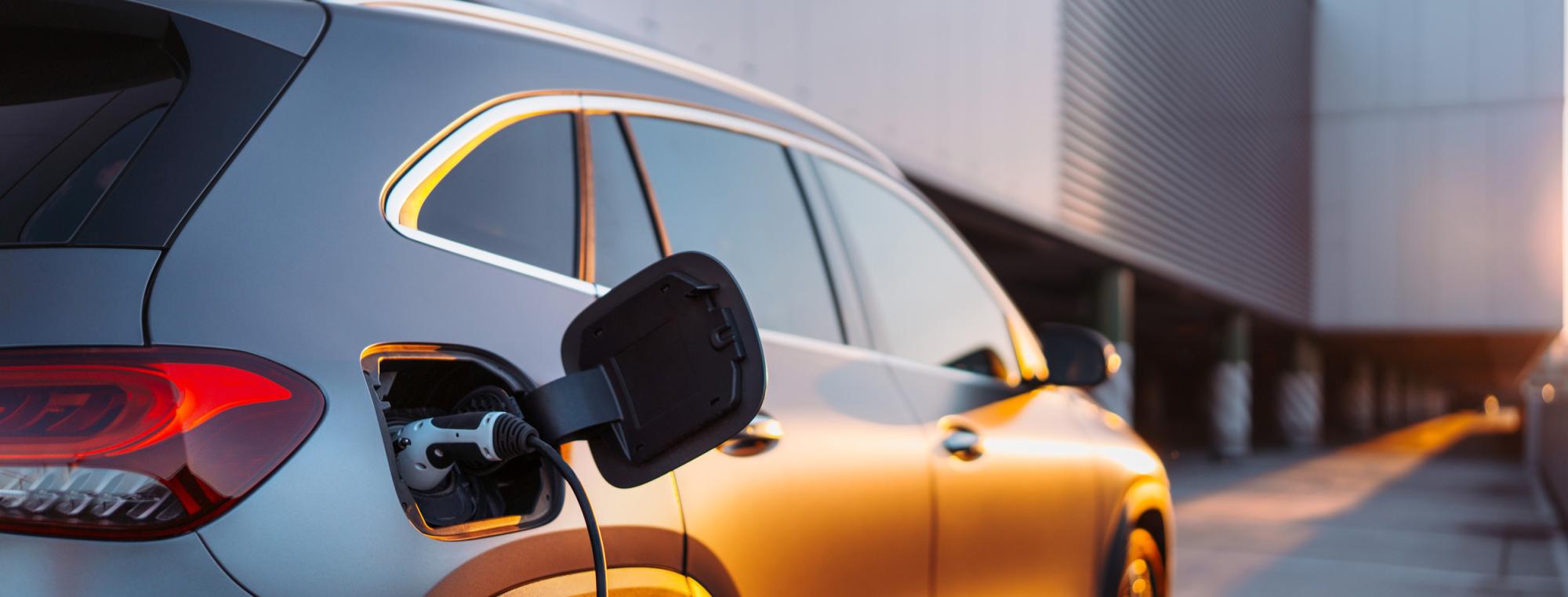 electric vehicle charging outside