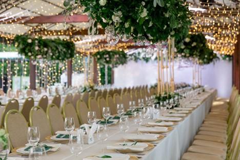table setting at a catered event