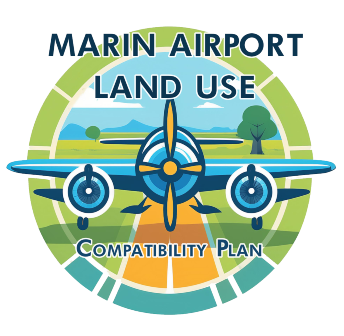 Artistic logo for the Marin Airport Community Compatibility Plan
