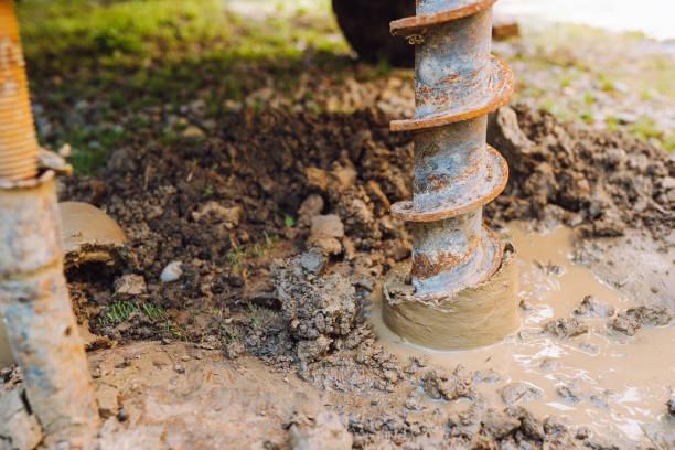 drilling a hole in the ground