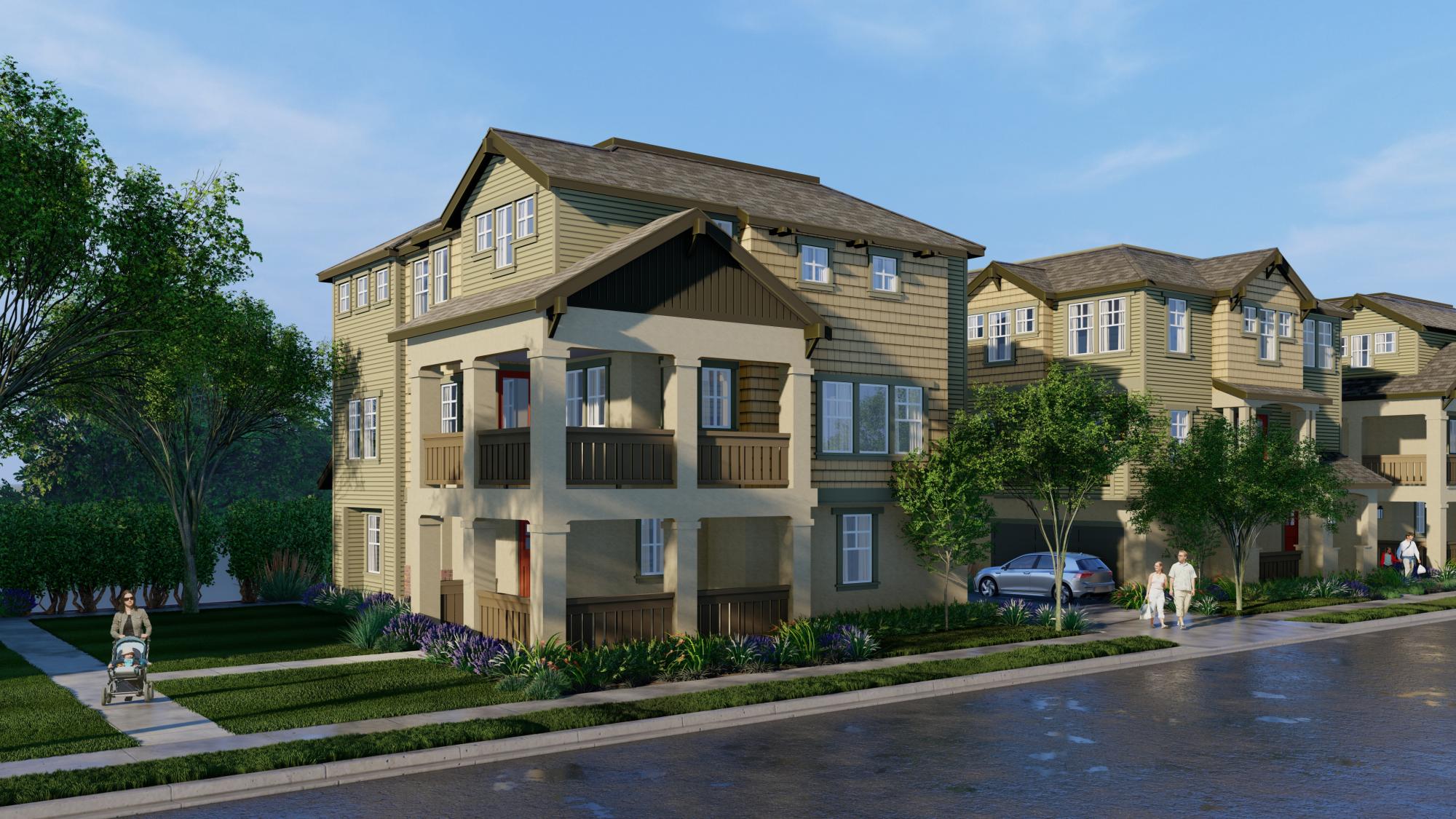 An architectural rendering of the project in unincorporated San Rafael.