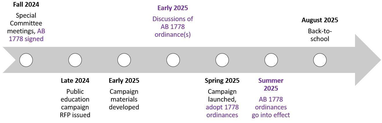 Timeline for e-bike safety initiatives