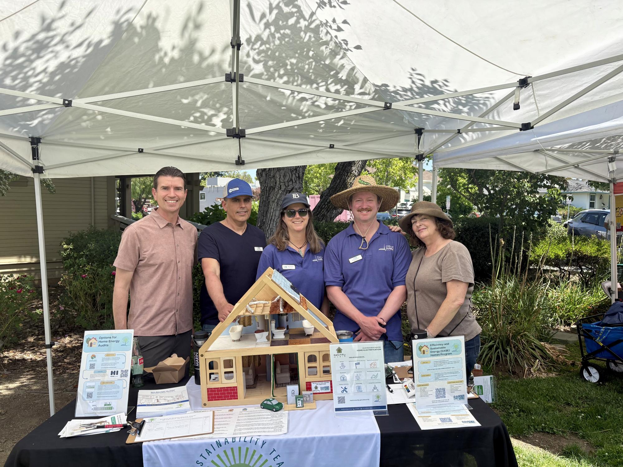Supervisor Lucan and the County Sustainability Team at the Novato Electrification Fair