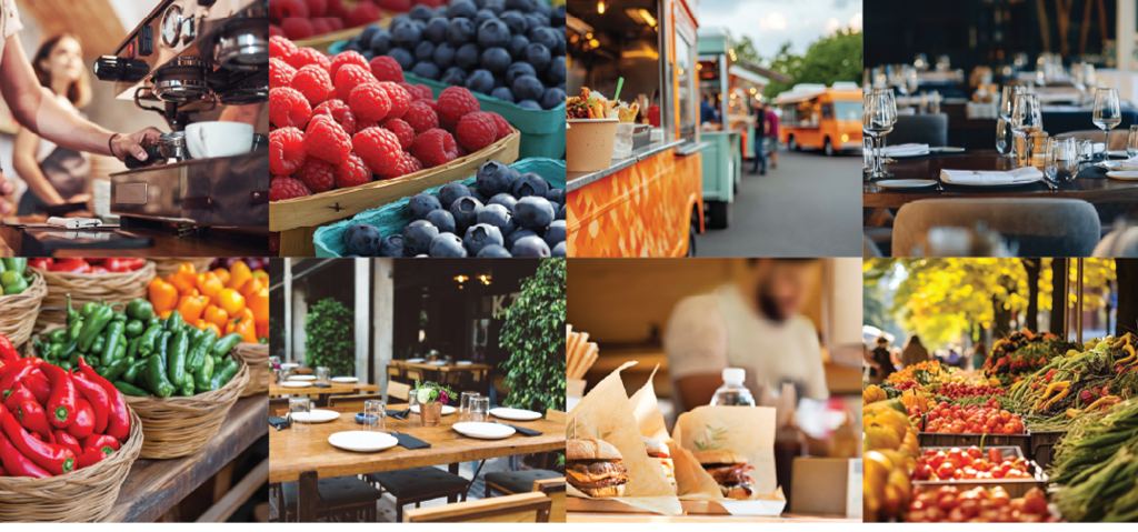 Photos of food being prepared