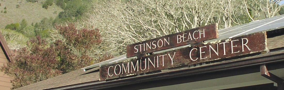 Stinson Beach Community Center sign
