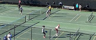 Pickleball players at McInnis Park