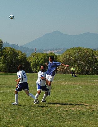 Soccer players at McInnis field